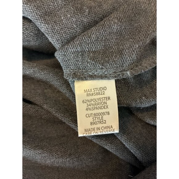 Max Studio Womens M Gray Dress Ruffle Bell Sleeve Shift Casual Work Office - Picture 6 of 6